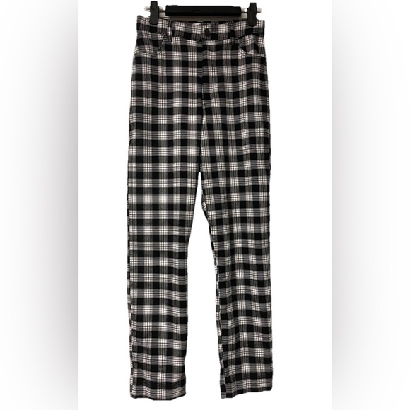 Hollister Pants - NWOT Hollister Ultra High Rise Pants Black and White Plaid Size XS Stretch